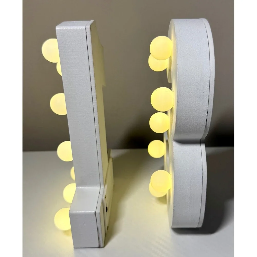 Marquee Light Up Number 13 White 6.25